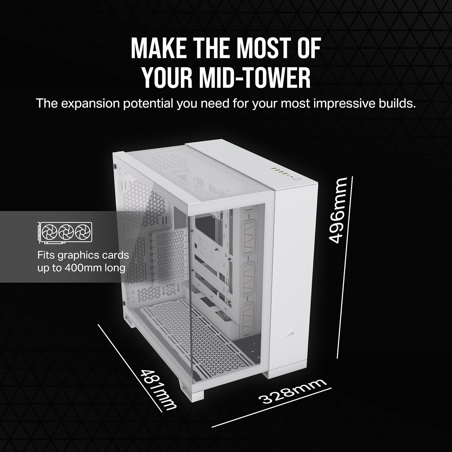 CORSAIR 6500X White ATX Chassis (Back-connector Support) Chassis CORSAIR 