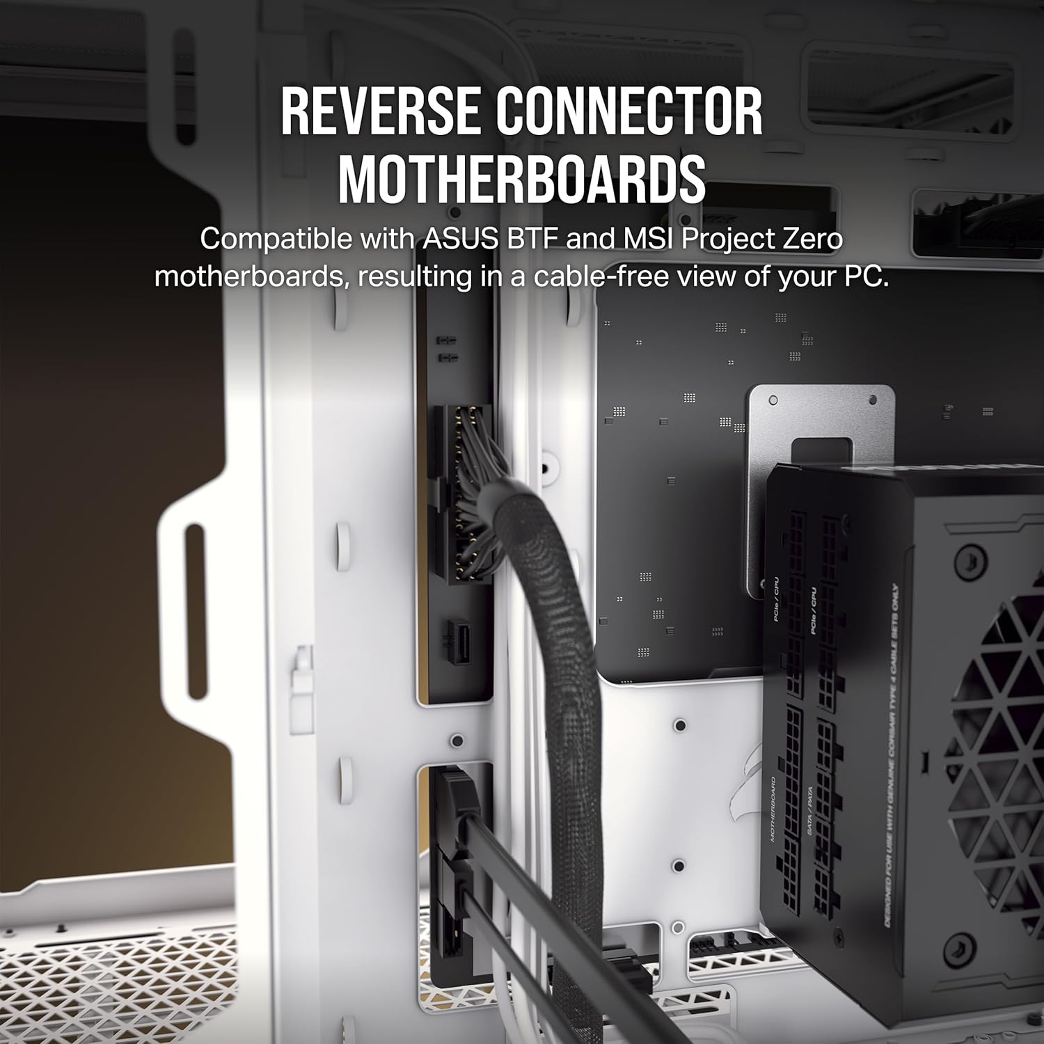 CORSAIR 6500X White ATX Chassis (Back-connector Support) Chassis CORSAIR 