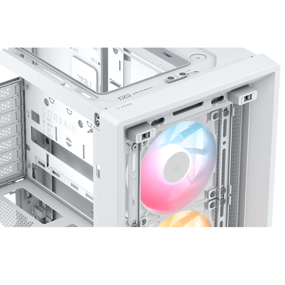 CORSAIR FRAME 4000D RS ARGB Modular White 3F (E-ATX, Dual 360mm Radiator, GPU Holder) Chassis CORSAIR 