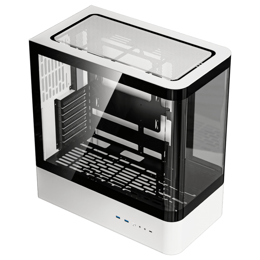 darkFlash HM1 4F Black/White (ATX, Top 240mm Radiator, 3 Curved Glass)