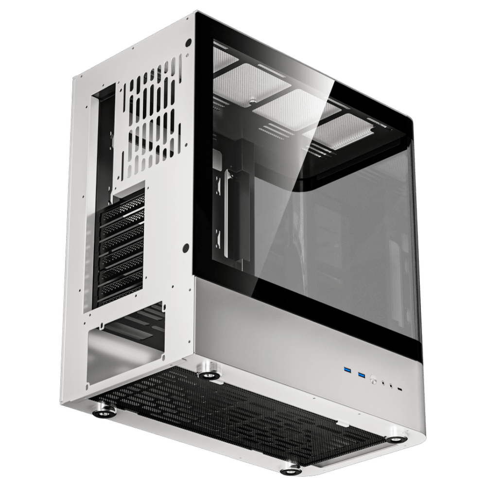 darkFlash HM1 4F Black/White (ATX, Top 240mm Radiator, 3 Curved Glass)