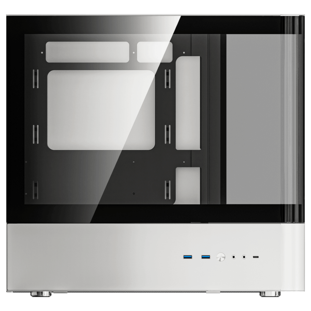 darkFlash HM1 4F Black/White (Micro-ATX, Top 240mm Radiator, 3 Curved Glass)
