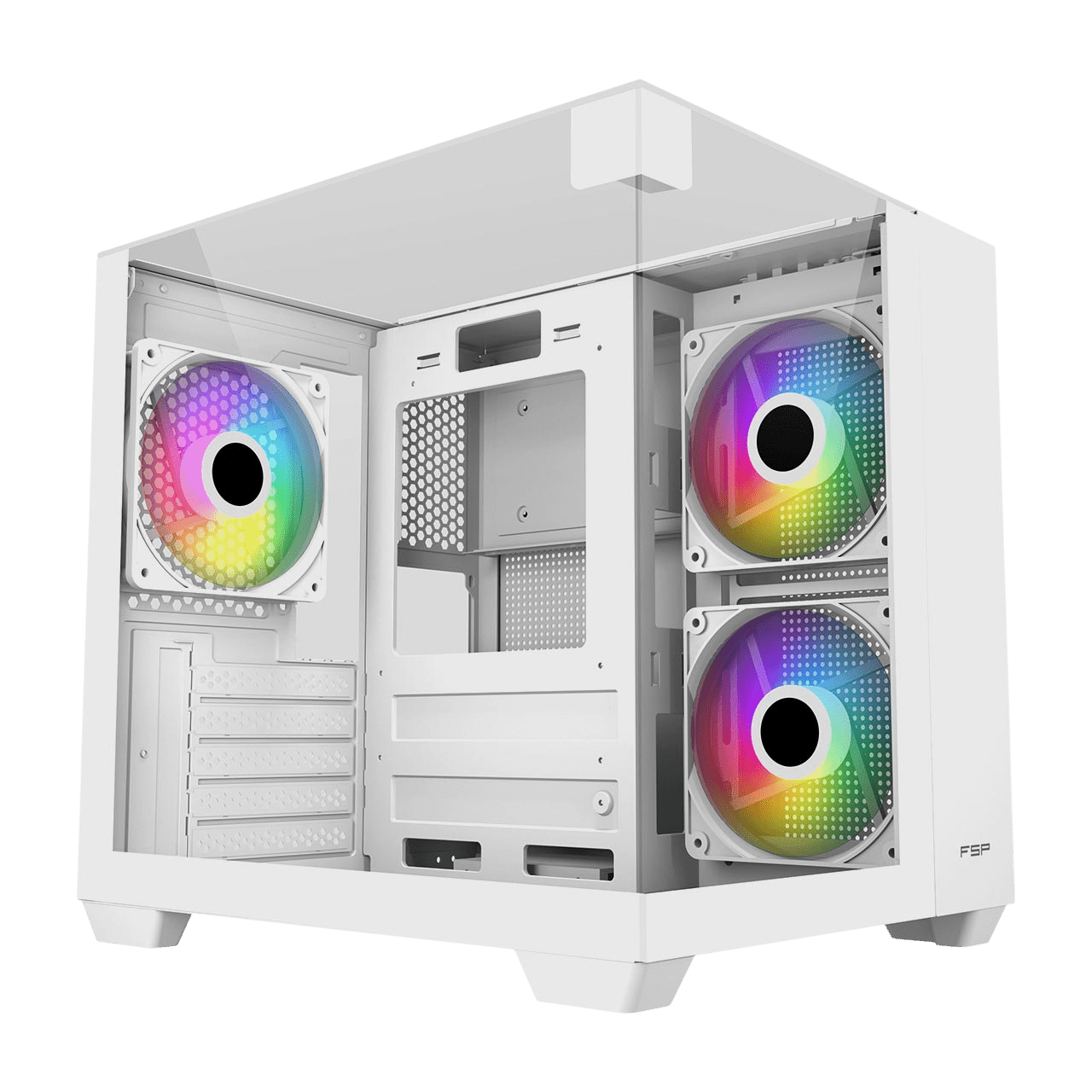 FSP S190 White 5F (Micro-ATX, Triple Glass Design) Chassis FSP 