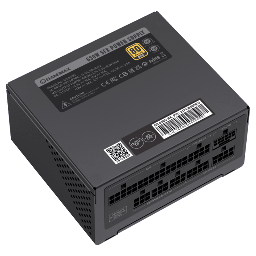 GameMax GS-650G BK SFX 80Plus Gold PSU GameMax 