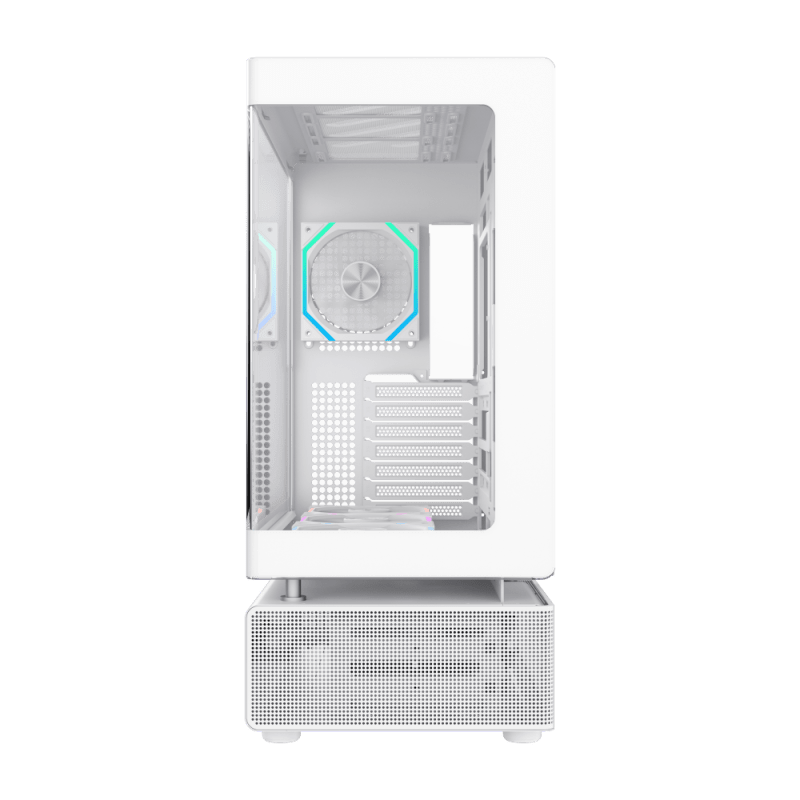 GameMax N80 6F White (ATX, Curved Glass Design) Chassis GameMax 