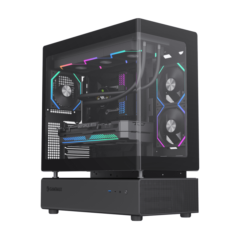 GameMax N80 (ATX, Curved Glass Design) Chassis GameMax 