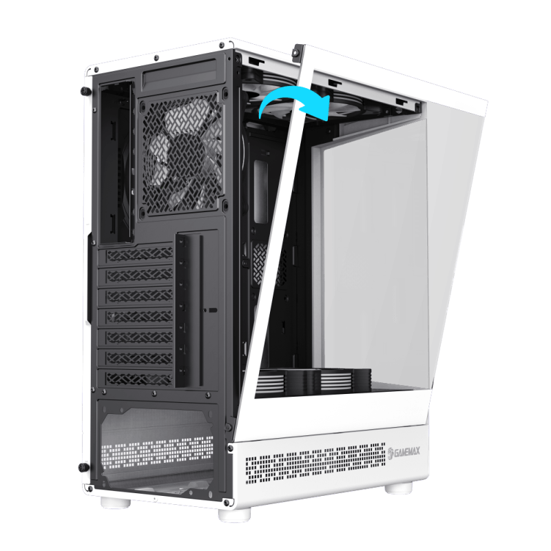 GameMax Vista COC AW 4F White (ATX, Fan at Mainboard) Chassis GameMax 