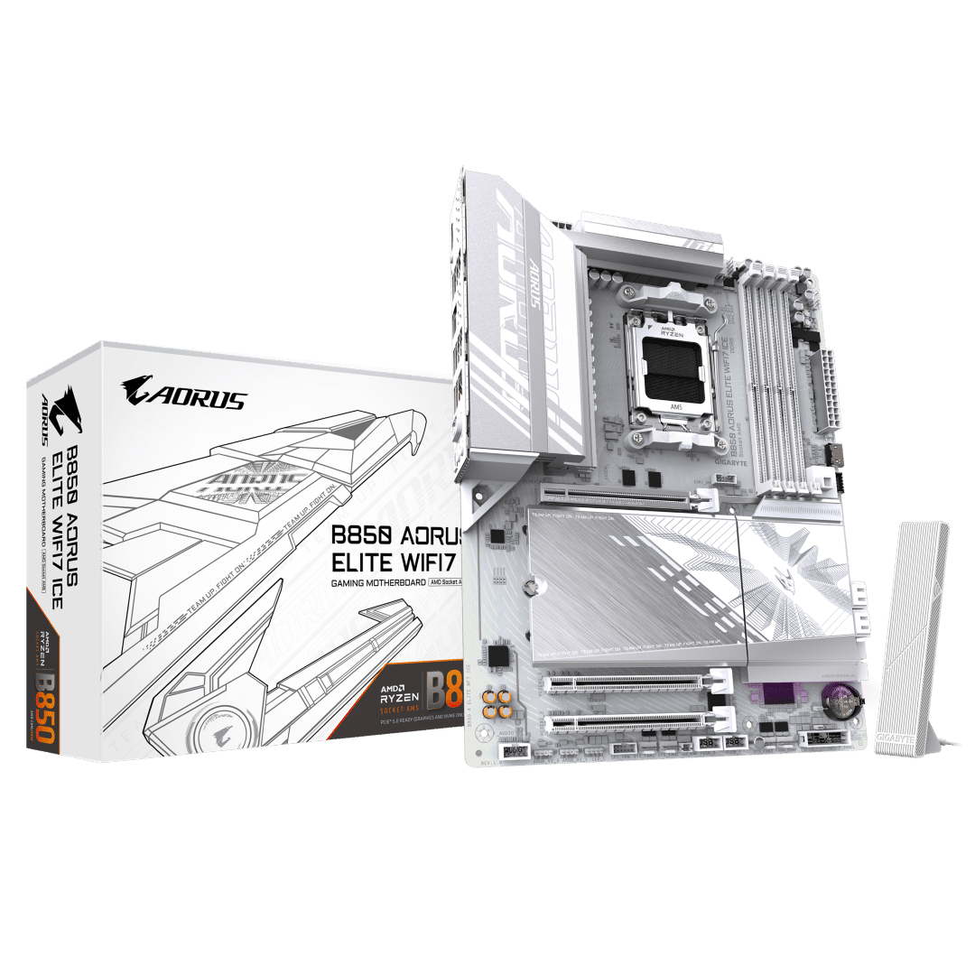 GIGABYTE B850 AORUS Elite WiFi7 ICE D5 (AM5, ATX) Mainboard GIGABYTE 