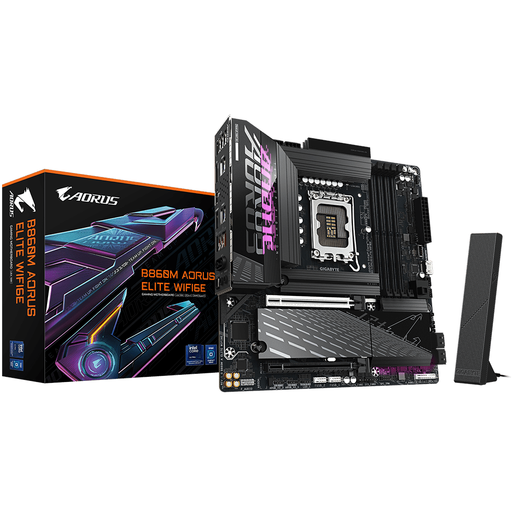GIGABYTE B860M AORUS ELITE WiFi 6E D5 (LGA 1851, Micro-ATX) Mainboard GIGABYTE 