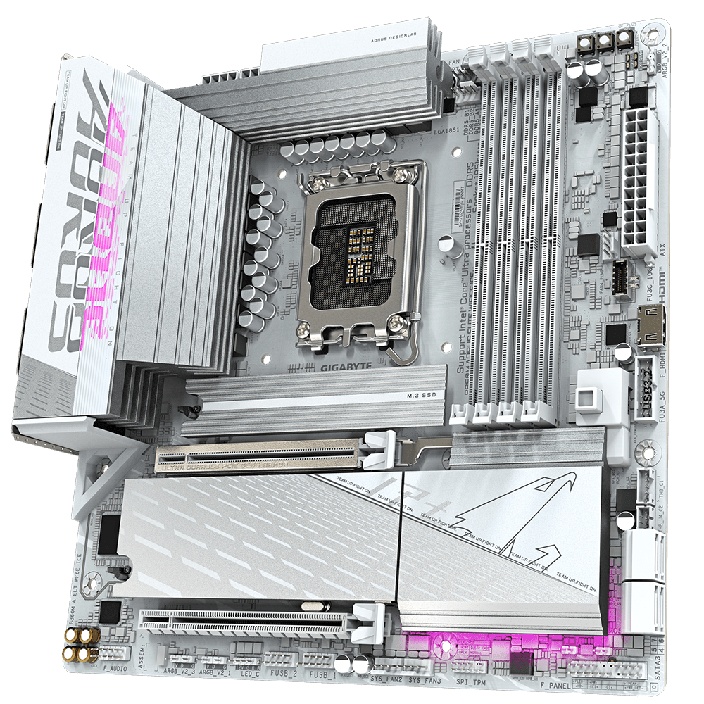 GIGABYTE B860M AORUS ELITE WiFi 6E ICE D5 (LGA 1851, Micro-ATX) Mainboard GIGABYTE 