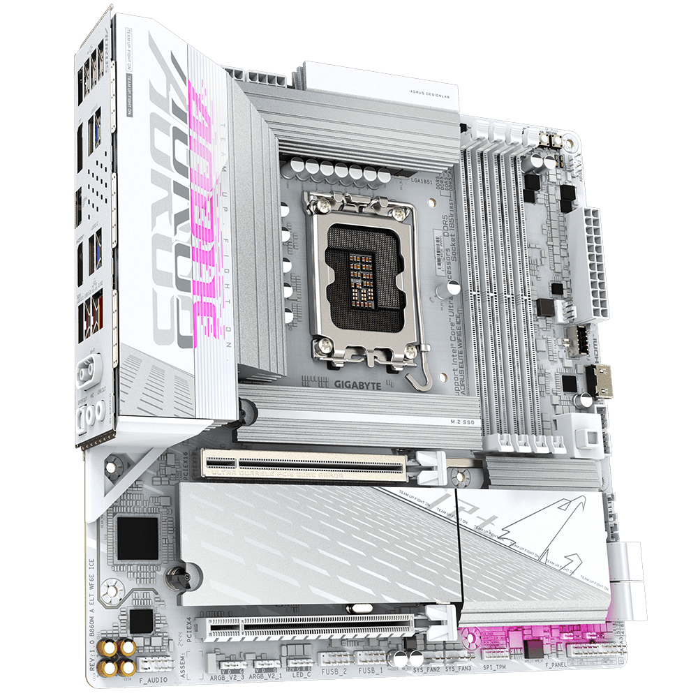GIGABYTE B860M AORUS ELITE WiFi 6E ICE D5 (LGA 1851, Micro-ATX) Mainboard GIGABYTE 