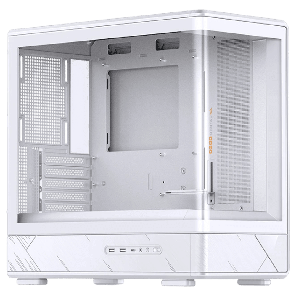 JONSBO D200 White (Micro-ATX, Curved Glass, Top 360mm Radiator) - Mushi's Choice Chassis Jonsbo 