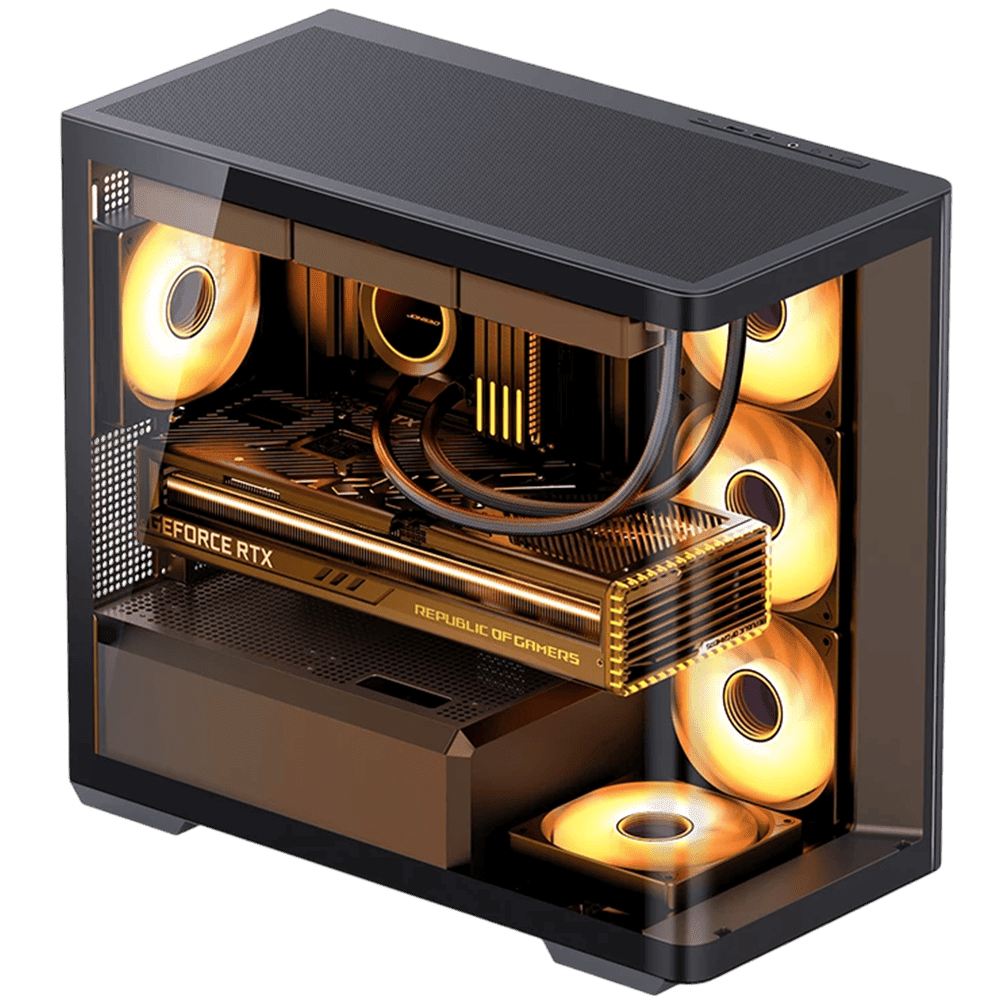 JONSBO D300 (Micro-ATX, Curved Glass, Top 360mm Radiator) Chassis Jonsbo 