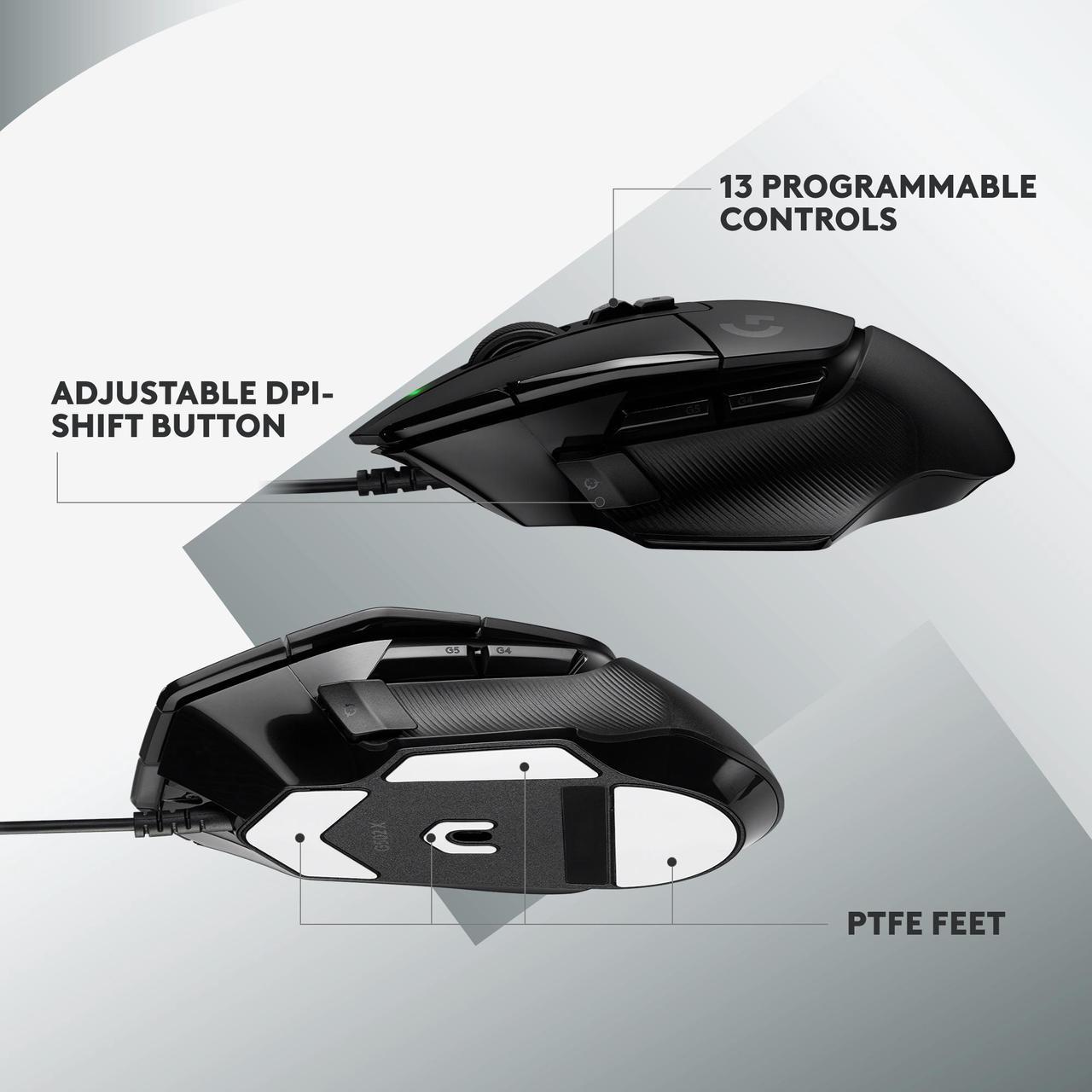 Logitech G502 X Gaming Mouse (89g, 25000 DPI, PTFE Feet) Mouse Logitech 