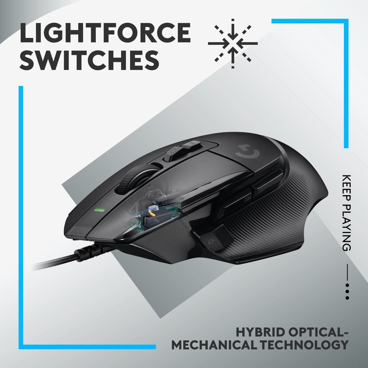 Logitech G502 X Gaming Mouse (89g, 25000 DPI, PTFE Feet) Mouse Logitech 