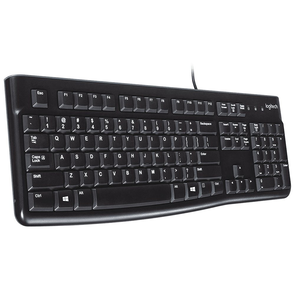 Logitech K120 Corded Keyboard (Membrane, Full Layout, Deep Profile) Keyboard Logitech 