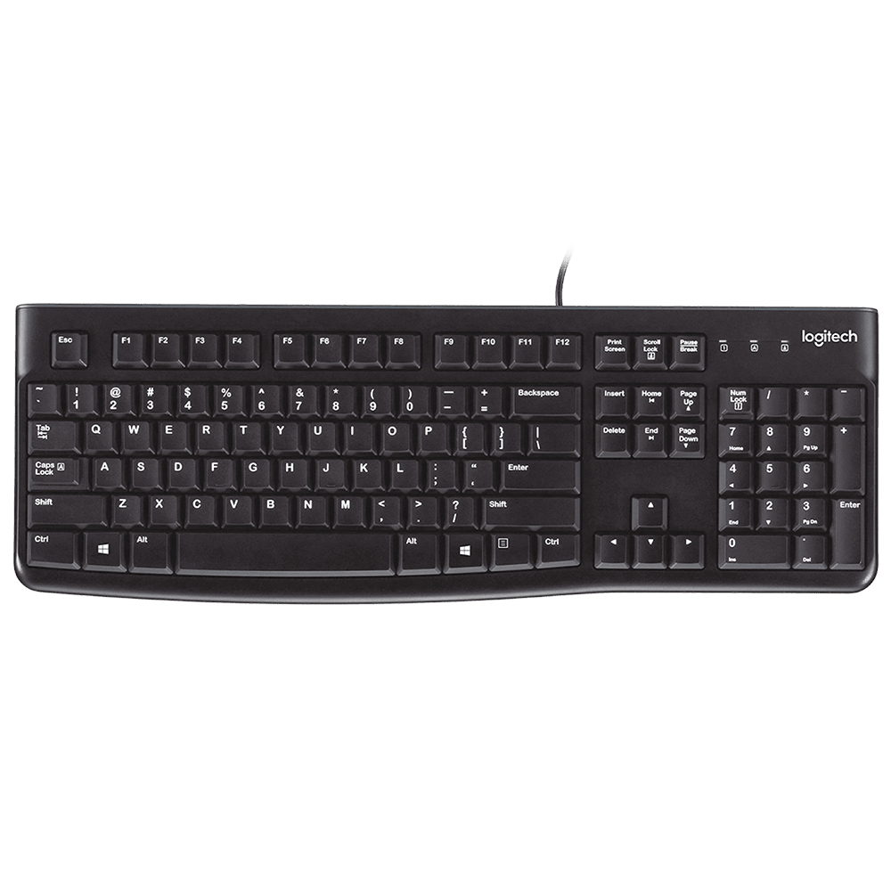 Logitech K120 Corded Keyboard (Membrane, Full Layout, Deep Profile) Keyboard Logitech 