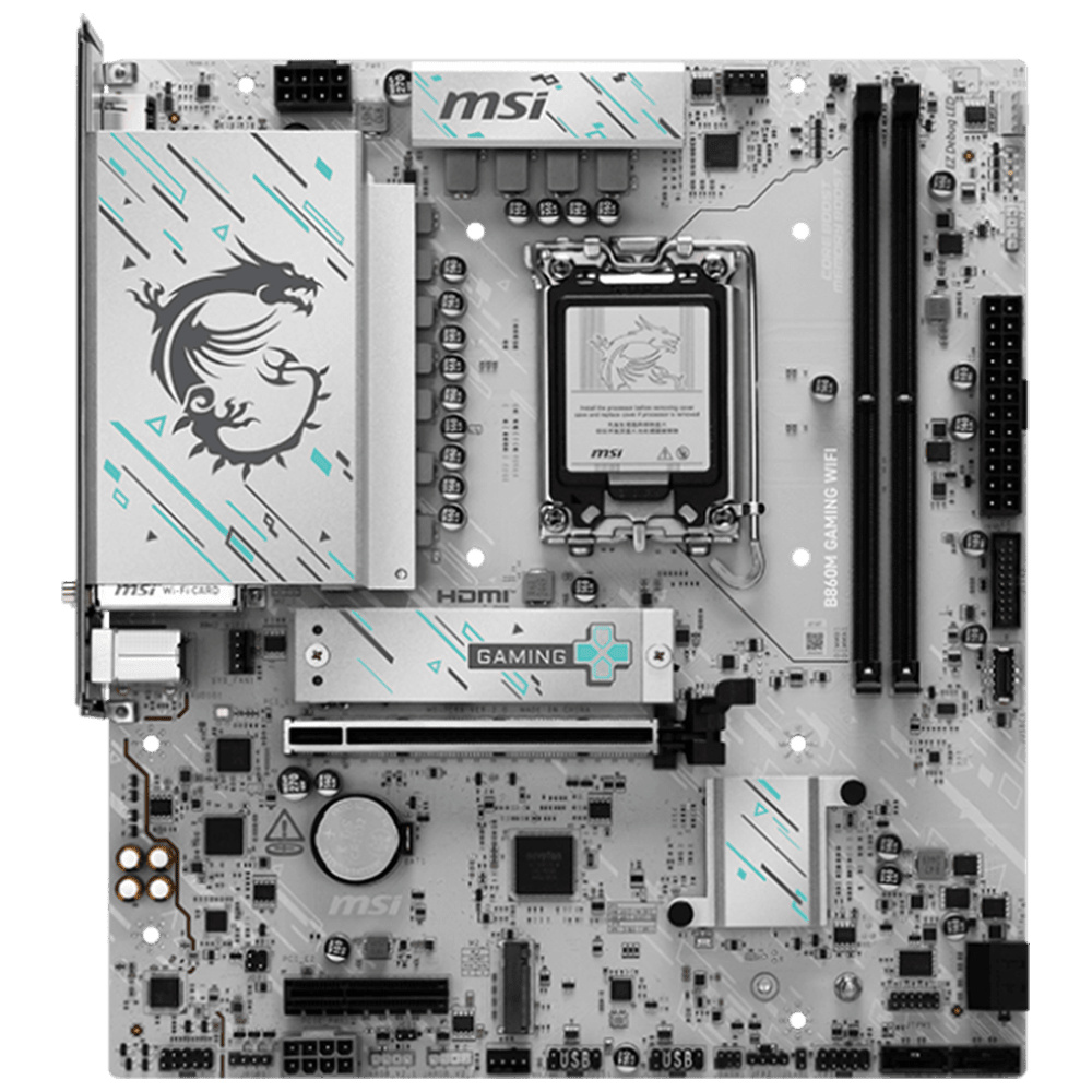 MSI B860M Gaming WiFi D5 White (LGA 1851, Micro-ATX) Mainboard MSI 