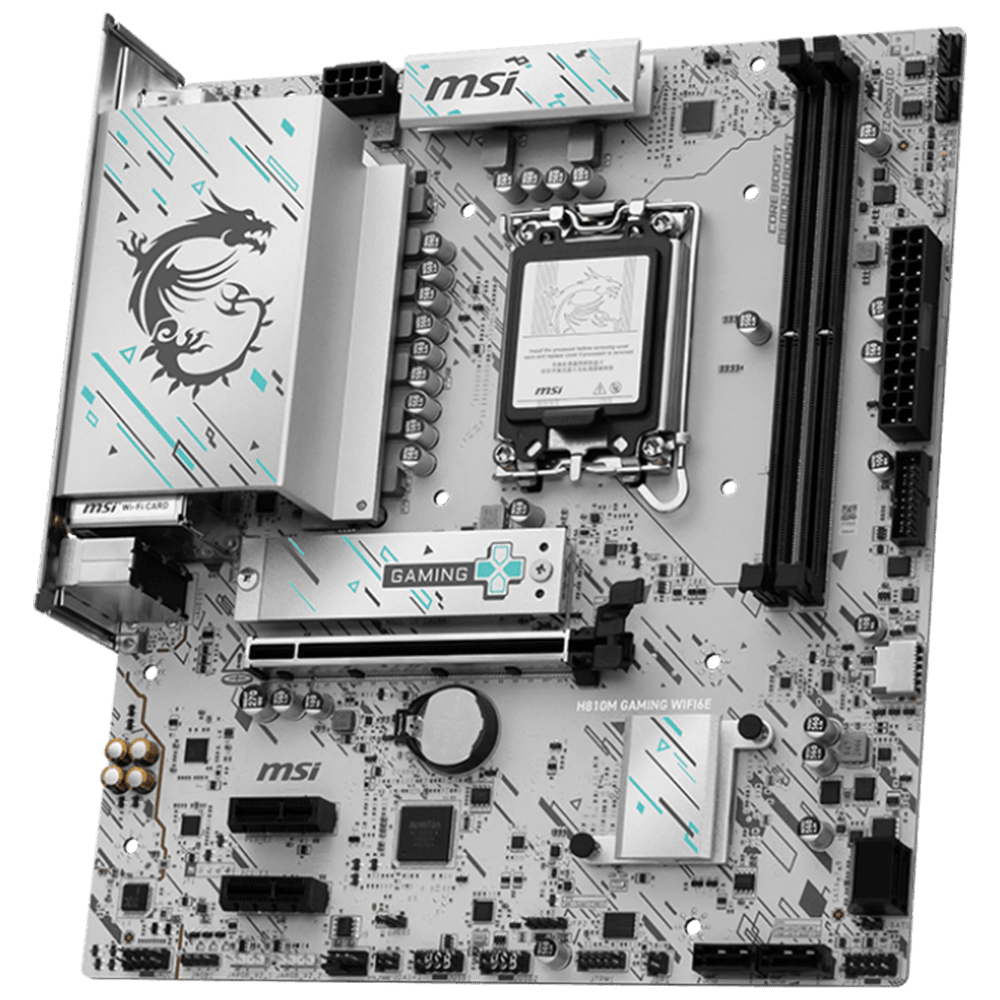 MSI H810M Gaming WiFi6E D5 White (LGA 1851, Micro-ATX) Mainboard MSI 