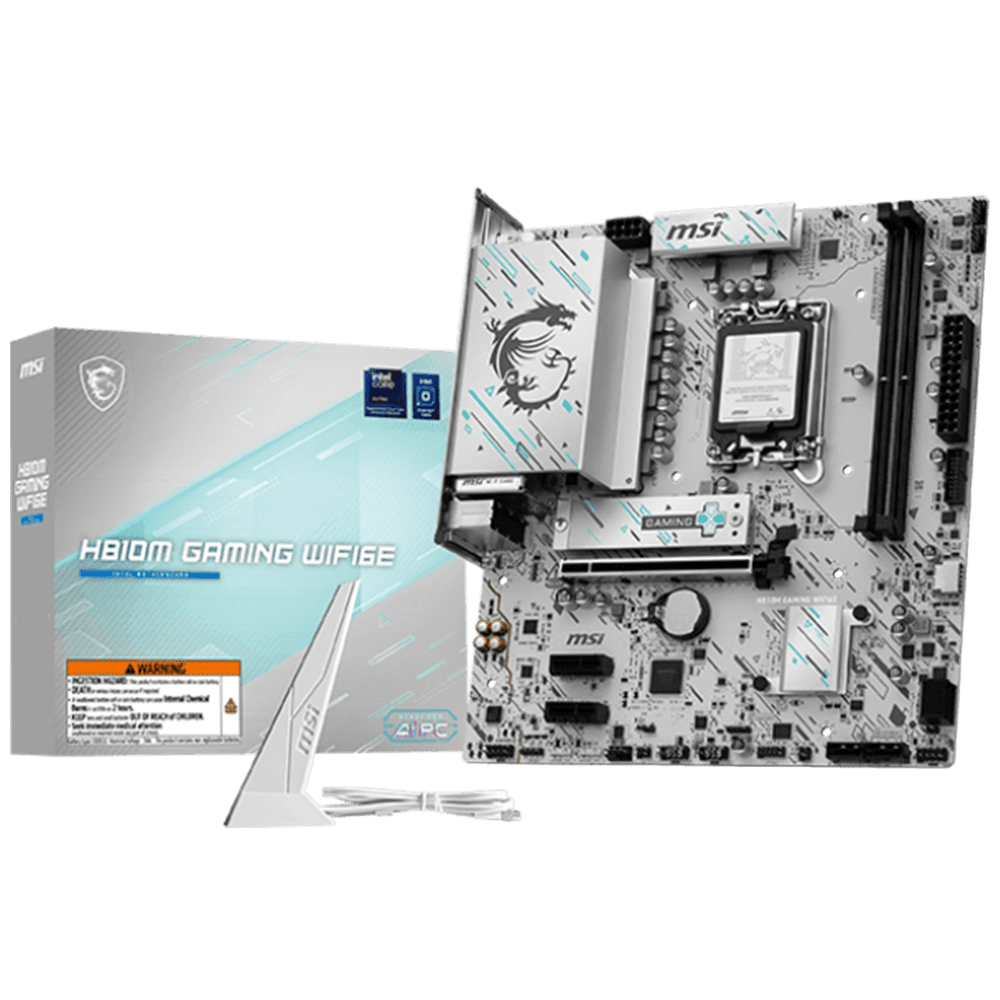 MSI H810M Gaming WiFi6E D5 White (LGA 1851, Micro-ATX) Mainboard MSI 