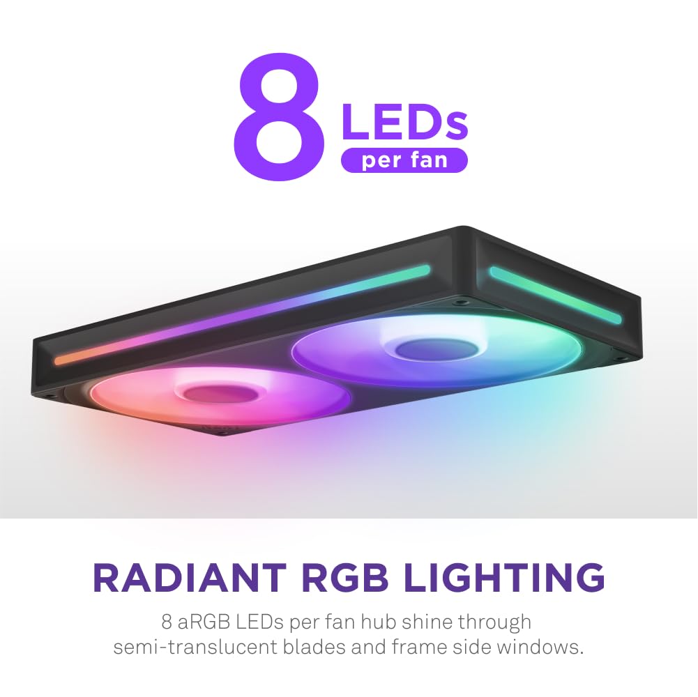 NZXT F240 RGB Core (2x 120mm Single Frame) Fans NZXT 