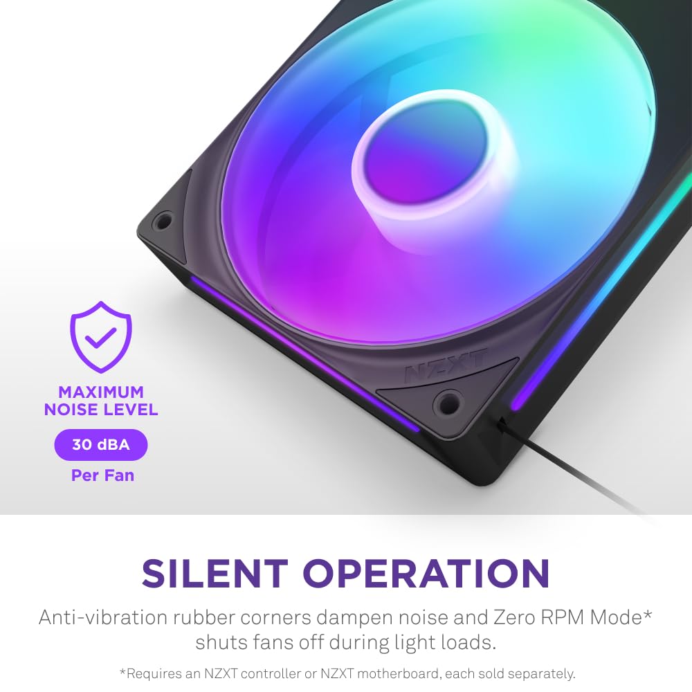 NZXT F240 RGB Core (2x 120mm Single Frame) Fans NZXT 