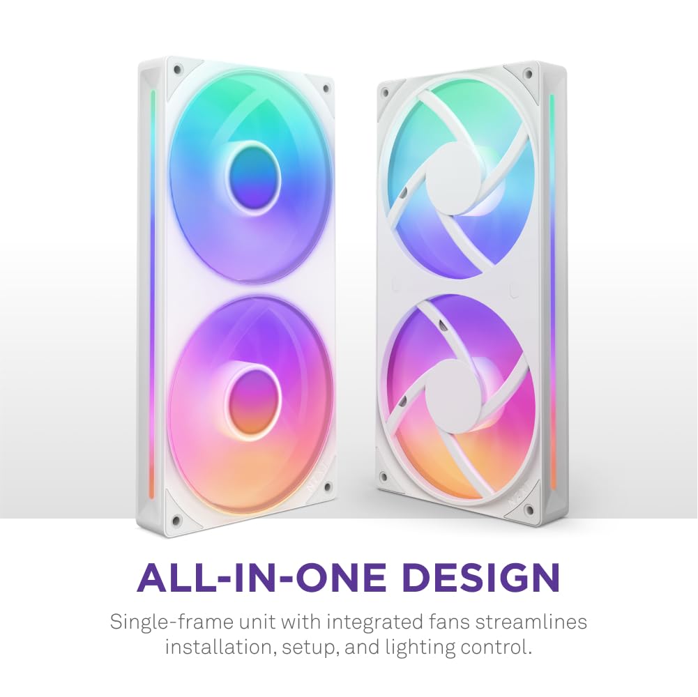 NZXT F240 RGB Core White (2x 120mm Single Frame) Fans NZXT 