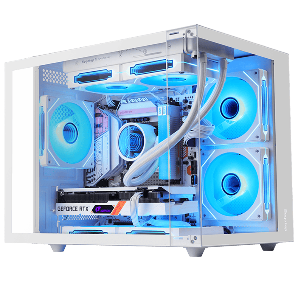 SEGOTEP BRAVE W1 White (Micro-ATX, Top 240mm Radiator) Chassis Segotep 