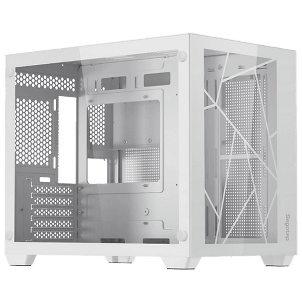 SEGOTEP LUMI II 3F White (Micro-ATX, Dual Glass Design, Top 360mm Radiator) Chassis Segotep 