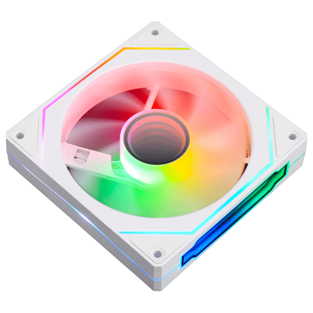 Slevflow ASQ 120 Vortex White (Infinity Sides & Middle) Chassis Fan Slev 