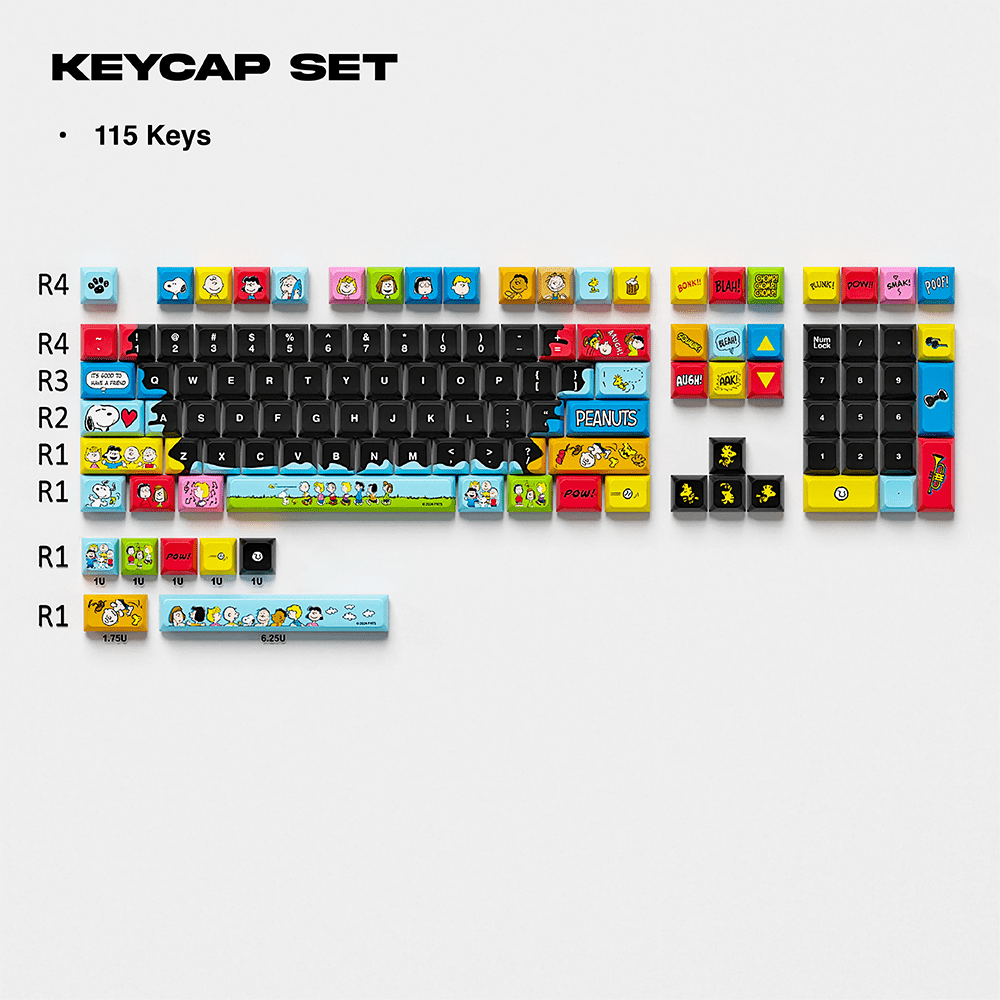 Thekapco x Peanuts | The Peanuts by Schulz Keycap Set Keyboard Thekapco 