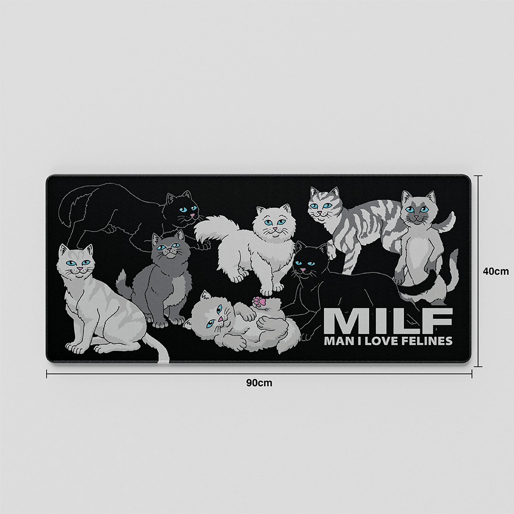 Thekapco x RipnDip | Man I Love Felines Deskmat Mousepad Thekapco 