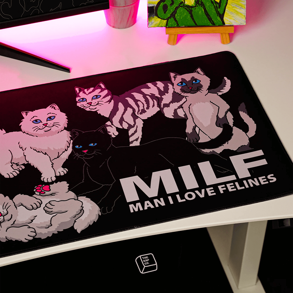 Thekapco x RipnDip | Man I Love Felines Deskmat Mousepad Thekapco 