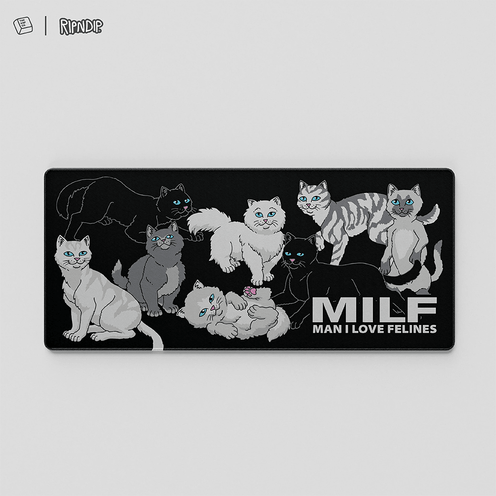 Thekapco x RipnDip | Man I Love Felines Deskmat Mousepad Thekapco 