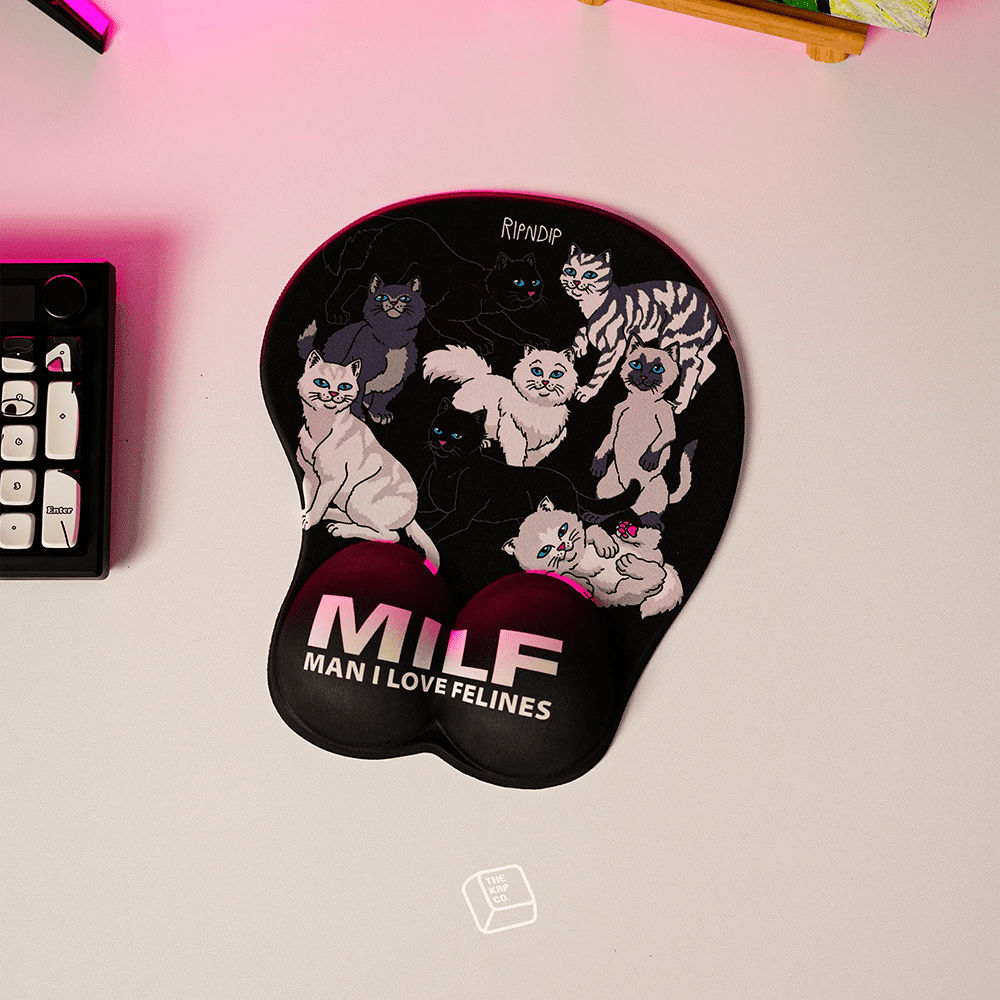 Thekapco x RipnDip | Man I Love Felines Mousepad Mousepad Thekapco 