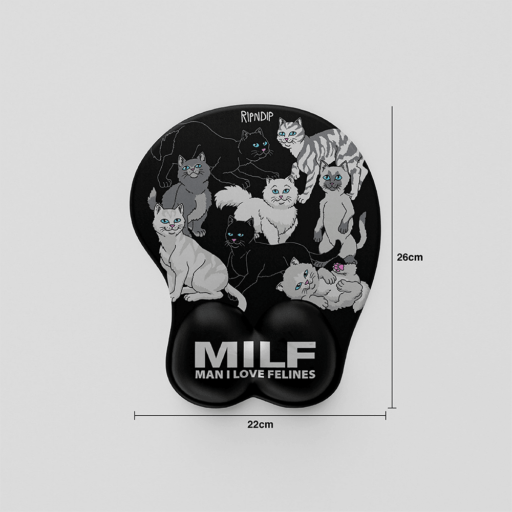 Thekapco x RipnDip | Man I Love Felines Mousepad Mousepad Thekapco 