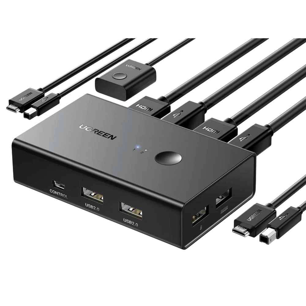 UGREEN HDMI KVM Switch 4K@60 Hz 2‑in‑1 Out MUSH-E 