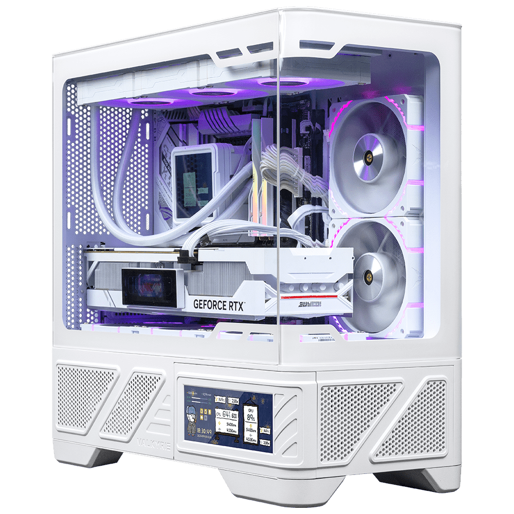 VALKYRIE VK03-M LCD ARGB White (Micro-ATX, 6.2